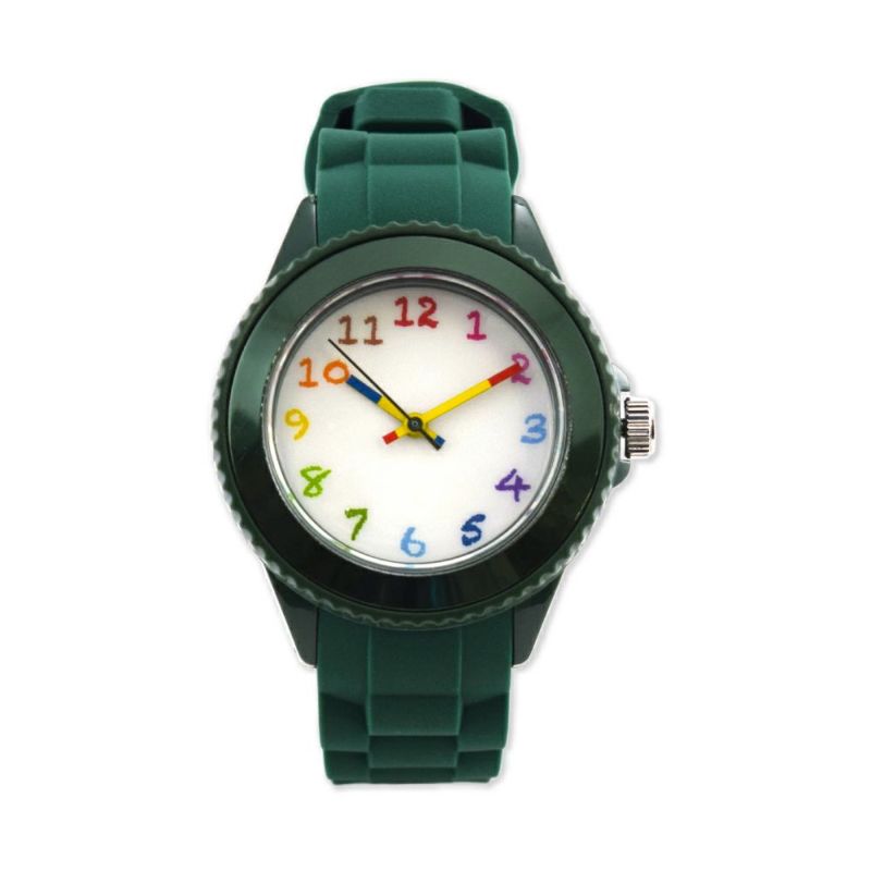 腕時計 クレパス柄トケイ ダークグリーン3 Mサイズ