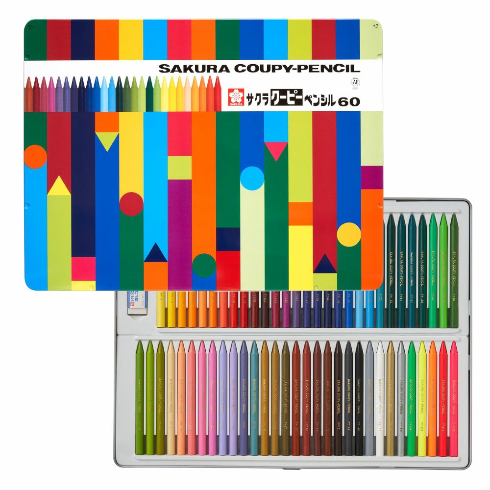 クーピーペンシル60色（缶入） | サクラクレパス OFFICIAL SHOP 